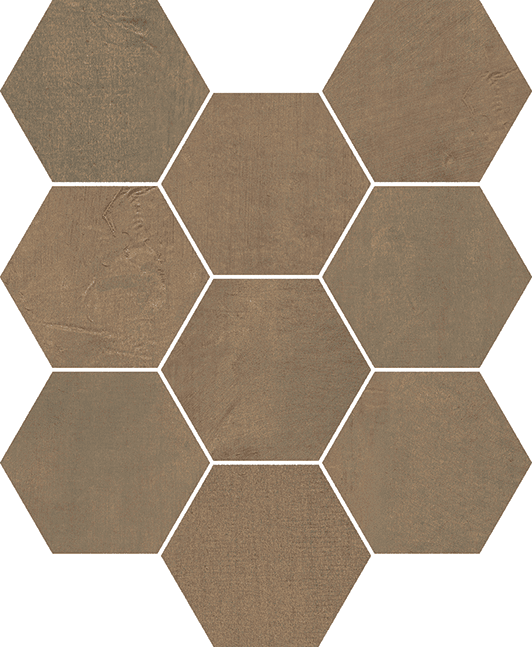 Fusion Mosaico Esagoni Copper | Casalgrande Padana Fusion Mosaico Esagoni Copper | Casalgrande Padana