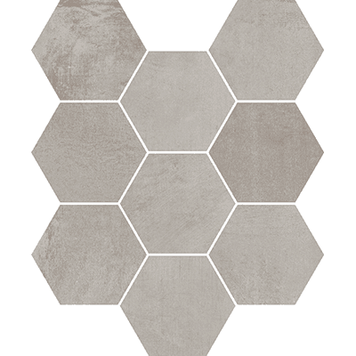 Fusion Mosaico Esagoni Grey | Casalgrande Padana