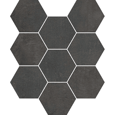 Fusion Mosaico Esagoni Black | Casalgrande Padana