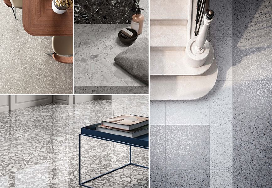 Steinzeug in Terrazzo-Optik: So richten Sie sich mit Feinsteinzeug von Casalgrande Padana ein