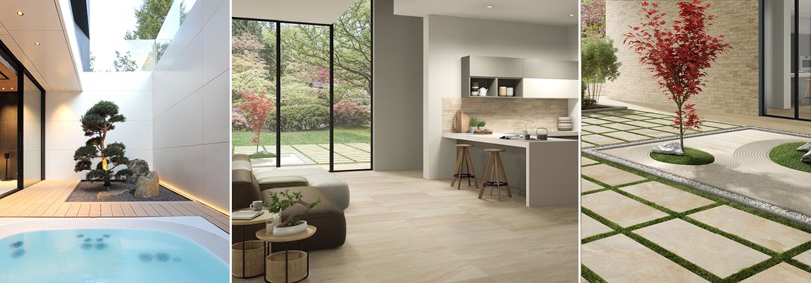 Stile Zen: come arredare con il gres porcellanato