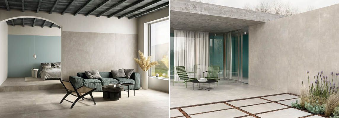 Metropolis de Casalgrande Padana : le grès cérame effet ciment à l'esprit moderne